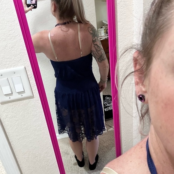 Balera Dancewear Dress- Navy Blue Adult Small - Picture 7 of 12